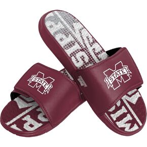 FOCO Mississippi State Bulldogs NCAA Mens Gradient Wordmark Gel Slide - XL