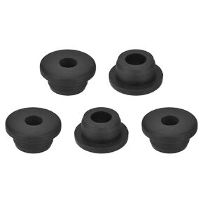 uxcell 5Pcs Rubber Grommets 13/16"(20mm) Drill Hole, 7/16"(11mm) ID Hole Top Hat Grommet Black Silicone Rubber Hole Plug Gasket for Wiring, Automotive