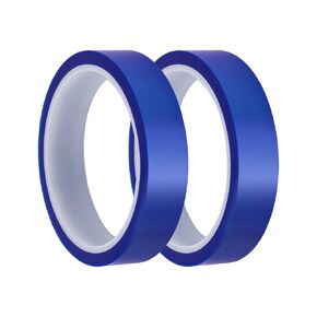 LUTER 2PCS Heat Transfer Tapes, 20mm x 33m(108ft) High Temp Tape Heat Vinyl Press Tape Adhesive Thermal Tape Heat Resistant Tape for Sublimation (Blue)
