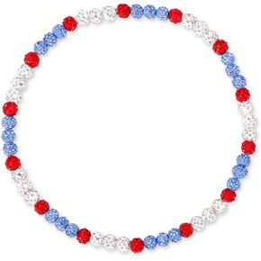 Philadelphia Baseball Necklace, Shiny Baseballer Inspired Beaded Necklace Unisex Rhinestone Disco Ball Necklaces Athlete Sport Necklace Jewelry for Men Women Baseball Team Lovers