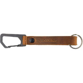 Trayvax Keyton Clip Carabiner Keychain Stainless-Steel, Dark Brown
