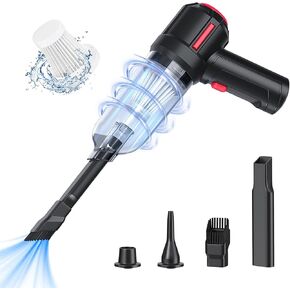 Handheld Vacuum Cordless, 9000Pa Powerful 120W High Power Car Vacuum Rechargeable, 3 in 1 Portable Air Duster with Multi-nozzles & Floor Brush, Mini Vacuum Cleaner for Car, Home, Office