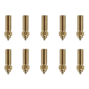 10 PCS Official Creality K1 Nozzles, Mix 0.2mm 0.4mm 0.6mm 0.8mm 1mm Brass 3D Printer Nozzles M6 High-Speed Wear Resistance Nozzles for Creality K1 (Creation K1 High-Speed Nozzle Kit)