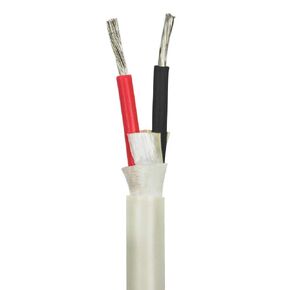 8/2 AWG UL 1426 (The Real Thing) Duplex Round Marine Wire - Tinned Copper Boat Cable - Red/Black - 30 Feet - White PVC Jacket