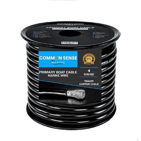 4 Gauge Primary Boat Cable - 30 ft Marine Grade Wire Tinned Oxygen-Free Copper - 4 AWG UL 1426 Standard PVC Wire for Boat, Automotive, Speakers, Camper & Trailers