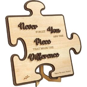Wood Farewell Gifts for Coworkers Men - Going Away Gift for Male Coworker Leaving for New Job, Retirement Gifts for Boss Puzzle, Goodbye Gift for Cowokers from Colleague Friend