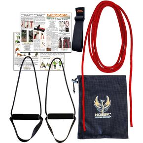 RT-17 Rope Bodyweight Suspension Fitness Trainer (Red) - for Indoors and Outdoors - for All Ages and Fitness Levels- Manufactured in the USA