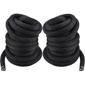 NovelBee 2 Pack 1in x 35ft Double جديلة نايلون قارب خطوط قفص الاتهام، حبال رباط بحرية مع ثقب 24 بوصة، حبال قارب وربطات عنق لرسو السفن in Kuwait