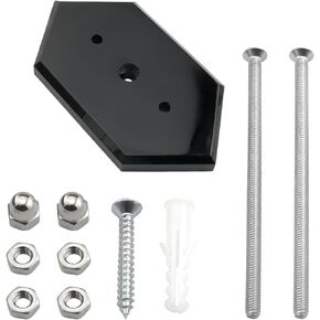 1 Set Skateboard Wall Mounted Hooks 9x5x8cm Skateboard Rack for Displaying and Storing Skateboard Decks with Floating Effect for Garage Living Room Bedroom Color Black