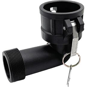 200B-90 Degree Elbow Type B Poly Cam and Groove Hose Fitting, 2" Socket x 2" Hose ID Barbed