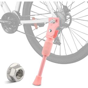 Kickstand for Kids Bike, Bike Kickstand for 16 Inch Wheel, Kids Bicycle Accessories Replacement, Children's Bicycle Single Side Kick Stand Rear Mount Bikes Support Racks(COLOR:Pink)