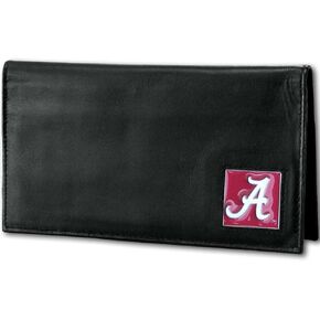 NCAA Siskiyou Sports Fan Shop Alabama Crimson Tide Deluxe Leather Checkbook Cover One Size Black