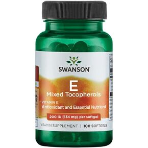 Swanson Vitamin E Mixed Tocopherols 200 Iu (134 Milligrams) 100 Sgels