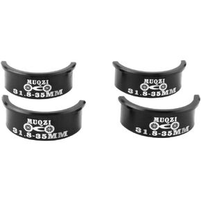 4 Pieces Aluminum Alloy Bicycle Handlebar Shim 31.8mm to 35mm MTB, Road, Mountain, Fixed Gear Bike, Black