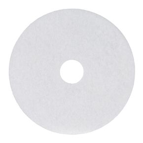 Boardwalk Polishing Floor Pads, 17" Diameter, White, 5/Carton