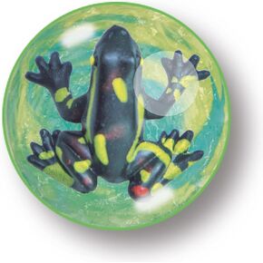 Mega Bounce - Frog from Deluxebase. Frog Bouncy Balls for Kids with Enclosed Frog Figurines. Small Rubber Balls for Kids with Animal Figurine for Party Favors and Educational Toys.