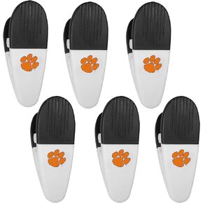 Siskiyou Sports NCAA Clemson Tigers Chip Clip Magnets, 6pk White, One Size