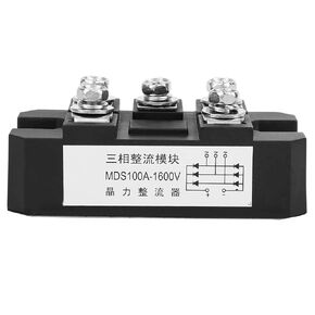 MDS 100A 1600V 5 محطات 3 المرحلة الكاملة ديود وحدة الجسر المعدل تطبيقات AC، DC Motor Drive / AVR / التبديل لتصحيح ثلاث مراحل