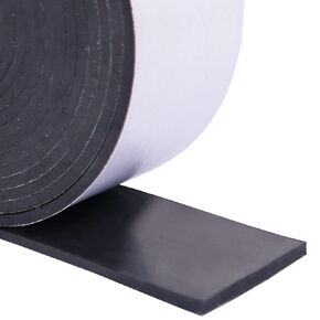 NABOWAN Self Adhesive Rubber Strips 1/8" (.125") Thick x 4" Wide x 120" Long, Self Stick Solid Rubber Roll, Perfect for Shock Absorption Gasket, Weather Stripping, DIY Projects