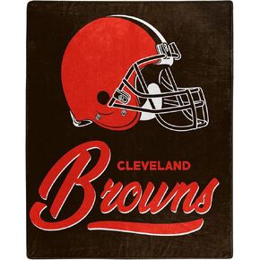Northwest NFL Cleveland Browns Unisex-Adult Raschel Throw Blanket, 50" x 60", Signature