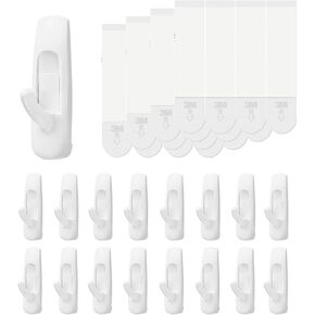 Utility Wall Hooks for Hanging Large 10 Hooks, Damage Free Hanging Wall Hooks with Adhesive Strips, Heavy Duty Adhesive Hooks Damage Free for Key Holder, Coat, Door, Shower Hanging