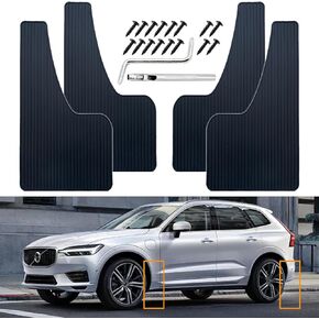 Large Size Universal Soft Glue Heavy Duty Splash Guards Mud Flaps Fenders - Dirt/Slush Protection, Easy Installation (2 Pcs Front/Rear Tires) Fit for Truck, Off-Road Vehicle, Large, Van (4X4)