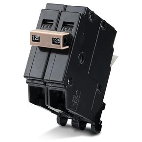 Upgraded 2125 2-Pole 125 Amp Circuit Breaker for Cutler Hammer Load Centers, 3/4 Inch Plug-On Plastic-Case Circuit Breaker, Thermal Magnetic Protection, 120/240V