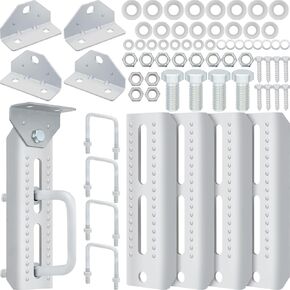 Tandefio 4 Set 8" Bunk Bracket Kit Galvanized Swivel Top Boat Trailer Parts Heavy Duty Boat Trailer Bunk Brackets with Hardware