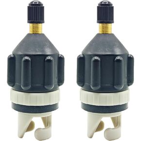2PCS Inflatable Boat SUP Pump Adapter Air Valve Adapter Pumping Head Connector fits Inflatable Rowing Boat Stand Up Paddle Board Kayak, Black