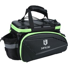 Bike Bags for Bicycle Rear Rack: 35L Large Capacity Hard Shell Bike Trunk Saddle Bag Waterproof Leather Carbon Fiber Style Cycling Travel Bags - Panniers Bike Bags for Ebike and Bicycle
