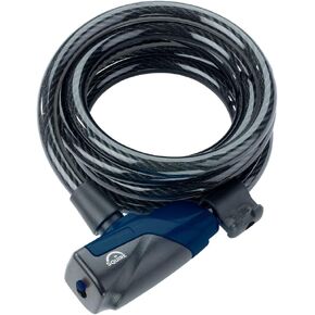 Squire Locks Heavy Duty Bikelock (Kilda 10/1800) - Tough Drive Cylinder Cable Lock - Weatherproof Armoured Steel Bike Lock with Key - Flexible, Tamper Proof Cable Lock for All Purpose Use (1800 mm)