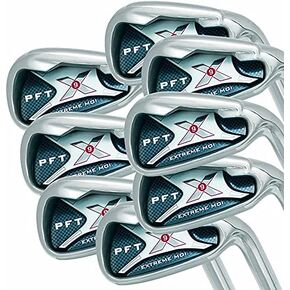 PFT X9 High Moi Extreme 9 Iron Set Golf Clubs Custom Made Right Hand Regular R Flex Steel Shafts Complete Mens Irons Ultra Forgiving OS Oversized Wide Sole Ibrid Club