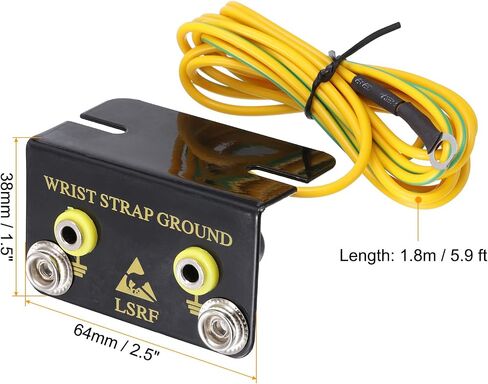 MECCANIXITY ESD Anti Static Grounding Socket L Shaped ESD Ground Socket Connector 2 Hole for Wrist Strap Grounding, Pack of 3 in Saudi Arabia