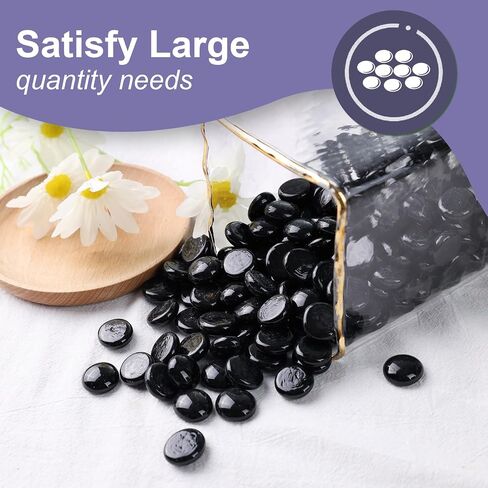 DomeStar 1LB رخام زجاجي مسطح، خرز زجاجي أزرق مائي، حشو مزهرية كبيرة، أحجار كريمة، حصى مزخرفة لطاولة حوض السمك ديكور المنزل DIY Craft in Kuwait