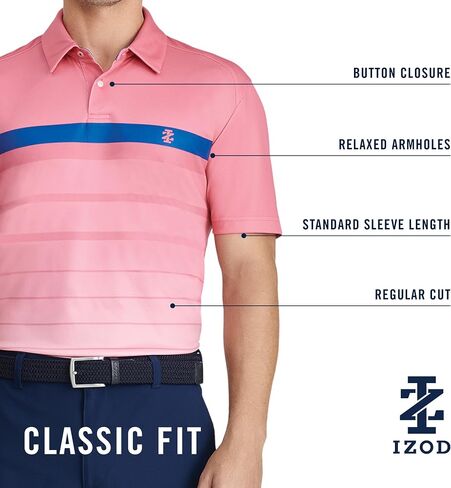 IZOD Men's Golf Title Holder Short Sleeve Polo in Saudi Arabia