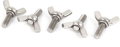 Minetom M6-8mm (12 حزمة) مسامير براغي الجناح، مسامير براغي الإبهام، 304 الفولاذ المقاوم للصدأ 18/8، براغي فراشة تشديد اليد، حامل خلفية قوس معدني متاح (ذهبي) in Kuwait