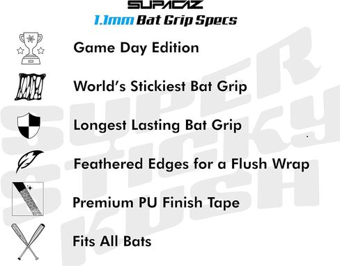 SUPACAZ Super Sticky Kush Splat Red 1.1mm Bat Grip in Saudi Arabia