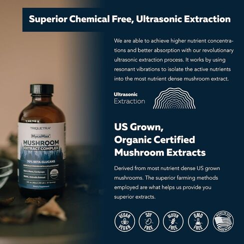مجمع فطر MycoMax - 70% بيتا جلوكان، مكمل فطر أقصى فعالية، نمو أمريكي + استخلاص بالموجات فوق الصوتية - عرف الأسد، كورديسيبس، ريشي والمزيد - يعزز الإدراك والمناعة والطاقة - 8 أونصة. in Saudi Arabia