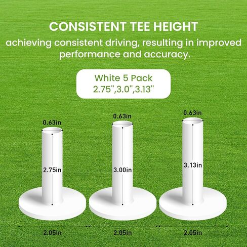 Golf Rubber Tees Driving Range Different Size, Professional Durable Tee Set for Indoor Outdoor Practice Mat… in Saudi Arabia