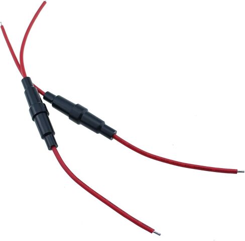10PCS 6x30mm 16AWG Red and Black Wired Fuse Holder Inline Fuse Holder for Protecting Wires and Electrical Equipment in Saudi Arabia