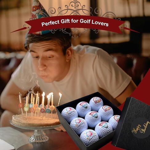 KeoPuals 9 قطع عيد ميلاد سعيد مجموعة كرة الجولف للاعبي الجولف هدية جديدة للرجال والنساء مجموعة هدايا كرة الجولف لممارسة مزدوجة كرة الجولف، أبيض in Saudi Arabia