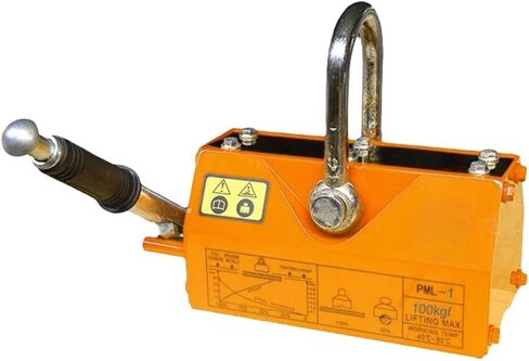 رافع مغناطيسي، مغناطيس رفع عالي التحمل مع إصدار، مغناطيس رفع دائم لرافعة رفع متجر الرافعة، لوح فولاذي، لوح، قدرة سحب 220 رطل / 100 كجم، عامل أمان 2.5 in Kuwait