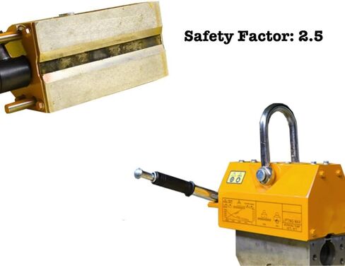 رافع مغناطيسي، مغناطيس رفع عالي التحمل مع إصدار، مغناطيس رفع دائم لرافعة رفع متجر الرافعة، لوح فولاذي، لوح، قدرة سحب 220 رطل / 100 كجم، عامل أمان 2.5 in Kuwait