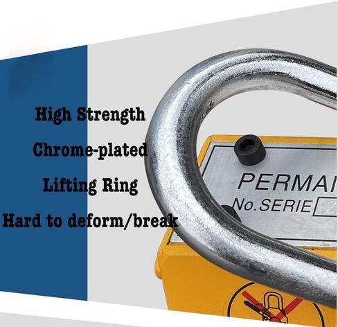 رافع مغناطيسي، مغناطيس رفع عالي التحمل مع إصدار، مغناطيس رفع دائم لرافعة رفع متجر الرافعة، لوح فولاذي، لوح، قدرة سحب 220 رطل / 100 كجم، عامل أمان 2.5 in Kuwait