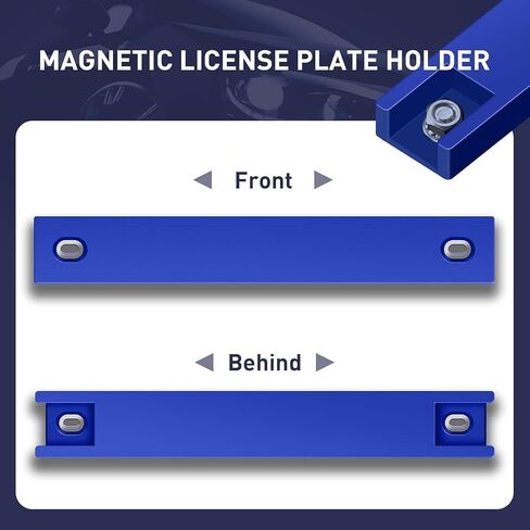 2 Pack Magnetic License Plate Holder，Temp Tag Holder for Car Dealer License Plates on Test Drives，Magnet License Plate Holder，License Plate Magnetic Mount，License Plate Magnet（Blue） in Saudi Arabia