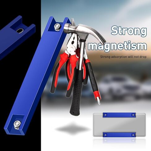 2 Pack Magnetic License Plate Holder，Temp Tag Holder for Car Dealer License Plates on Test Drives，Magnet License Plate Holder，License Plate Magnetic Mount，License Plate Magnet（Blue） in Saudi Arabia