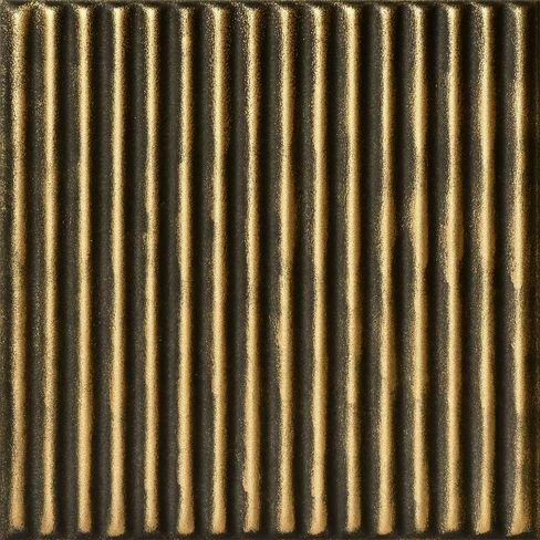 A La Maison Ceilings R133 Corrugated Pre-Painted Foam Glue-up Ceiling Tile (129.6 sq. ft./Case), Pack of 48, Antique Gold in Saudi Arabia
