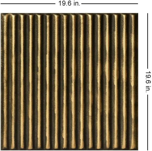 A La Maison Ceilings R133 Corrugated Pre-Painted Foam Glue-up Ceiling Tile (129.6 sq. ft./Case), Pack of 48, Antique Gold in Saudi Arabia