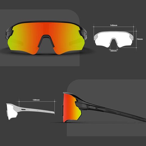 Sunglasses for Men Cycling Fishing Running Driving Baseball Anti-fog Sports Sunglasses UV Protection in Saudi Arabia