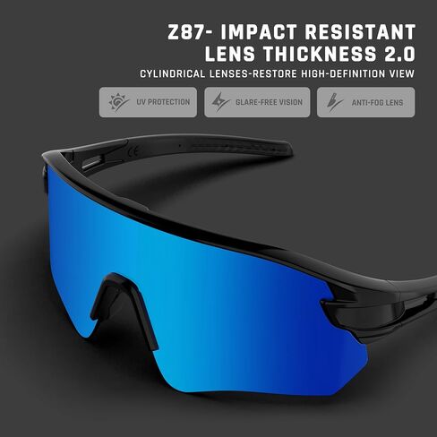 Sunglasses for Men Cycling Fishing Running Driving Baseball Anti-fog Sports Sunglasses UV Protection in Saudi Arabia